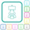 Classroom outline vivid colored flat icons