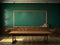 A Classroom\\\'s Blank Blackboard.a pristine blackboard awaits.GenerativeAI.