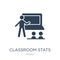 classroom stats icon in trendy design style. classroom stats icon isolated on white background. classroom stats vector icon simple