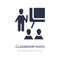classroom stats icon on white background. Simple element illustration from People concept