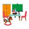 Classroom table chalkboard rocking horse toy kid