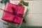 Classy Christmas gifts box presents on brown paper