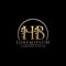Classy Gold Leaf HB Letter Logo