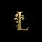 Classy Gold Leaf L Letter Logo