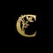 Classy Golden C Letter Logo