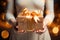 Classy Hand-Held Gift Concept for Girlfriend\\\'s Loving Surprise, Xmas Wrapped Beauty, and Festive Happiness - Generative AI