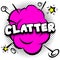 clatter Comic bright template with speech bubbles on colorful frames