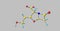 Clavulanic acid molecular structure isolated on grey