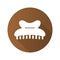 Claw hair clip flat design long shadow icon