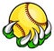 Claw Monster Talons Hand Holding Softball Ball