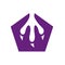 Claw Vector Logo, Paw Print Icon Concept, Animal Logo Design, Purple Pentagon Logo