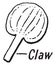 Claw vintage illustration