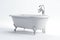 Clawfoot bathtub isolated on white background. AI