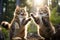 Claws Out Territorial Battles and Aggressive Rivalry Among Cats, Ai Generative