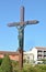 A clay carved statue of the Crucifixion of Jesus