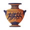 Clay or Ceramic Ornamental Vase as Greece Object and Traditional Cultural Symbol Vector Illustration
