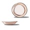 Clay ceramic plates. Cup, saucer. Kitchenware. Household utensils, comfort. Isolated vector