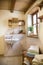 Clay courtyard bathroom