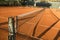 Clay (Dirt) Tennis Court.