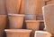 Clay flower pots