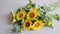 Clay flower, sunflower bouquet