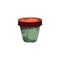 Clay flowerpot for plants and kitchen herbs seeding at home, vector isolated.