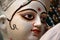 Clay image making,Clay artist,painting eye, Goddess Saraswati ,Kumartuli