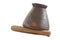 Clay mortar and wooden pestle