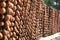 Clay pebbles wall