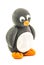 Clay penguin toy craft isolated on white