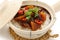 Clay pot beef rice, chinese cuisine