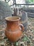 Clay pot at open air museum historical buildings