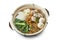 Clay Pot Yee Mee Noodle Soup with Cooked Ingredients