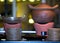 Clay pots and antique cooking stoves