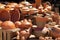 Clay pots in arabic market
