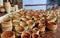 Clay pots in arabic market