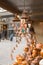 Clay pots hang bells ware store shop market people