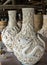 Clay pottery vases in traditional pottery workshop in Jingdezhen, China