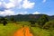 A clay road in Cuba