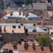 Clay roofs of the Vilnius capital, Lithuania