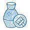 clay vase cleansing doodle icon hand drawn illustration
