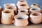 Clay vases and pot