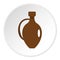 Clay wine jug icon circle