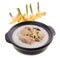 Claypot traditional chinese porridge with chickeni