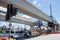 Clayton Road level crossing being replaced by skyrail elevated train tracks in Clayton, Melbourne