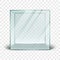 Clean 3d glass box vector illustration