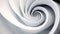Clean And Aesthetic Abstract White Spiral With Elongated Shapes