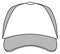Clean baseball hat template. Textile cap design