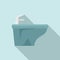 Clean bidet icon, flat style