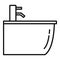 Clean bidet icon, outline style
